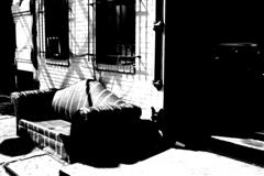 A couch in the street